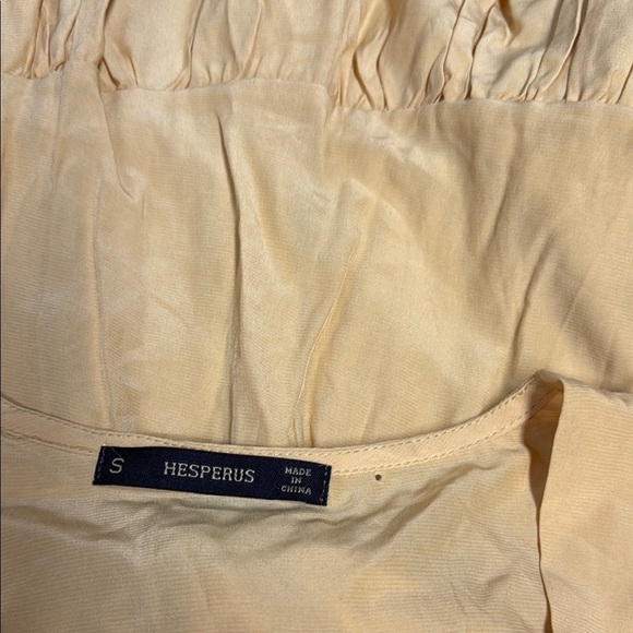 Hesperus Yellow Ruched Square Neck Sundress - Picture 5 of 6